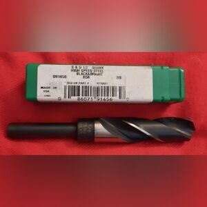 New 7/8″ 118° 1/2″ Dia Bright Finish HSS Silver & Deming Reduced Shank Drill Bit